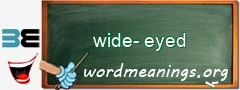 WordMeaning blackboard for wide-eyed